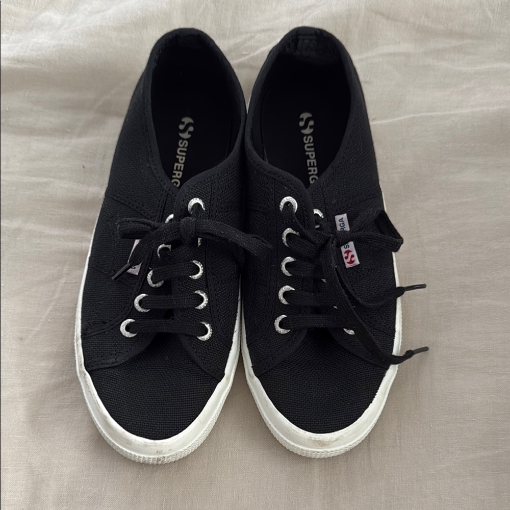 Superga Black Canvas Sneakers